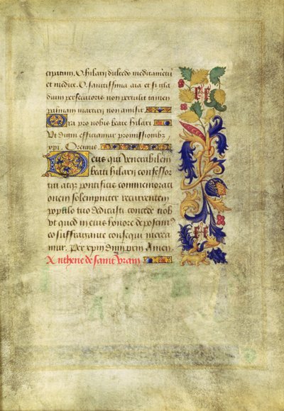 St. Veran manaa riivattuja Notre-Dame de Parisin katedraalin pohjoisessa käytävässä, päinvastoin, "Heures d