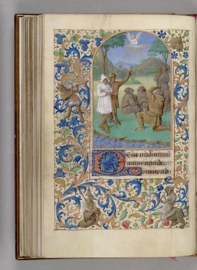 Ilmoitus paimenten tuntikirjaan, 1450-1499 tekijältä Jean Fouquet