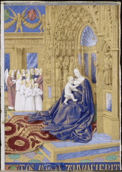 Neitsyt ja lapsi nousi valtaan Hours of Étienne Chevalier tekijältä Jean Fouquet