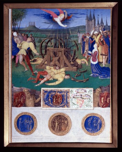 Katariina Aleksandrialaisen marttyyrius Pienoiskuva Jean Fouquet