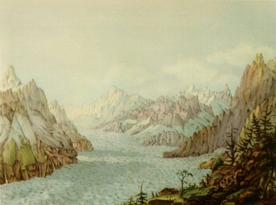 "The Mer de Glace tai Glacier des Bois", 1787, 1946. tekijältä Jean Francois Albanis de Beaumont