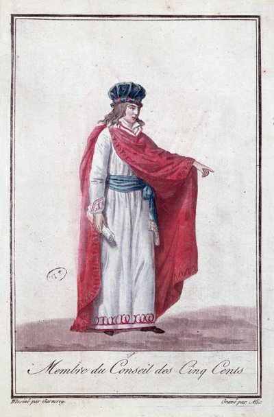 Viisisatapäisen neuvoston jäsen Directoire-kaudella 1795-99. tekijältä Jean Francois Garneray