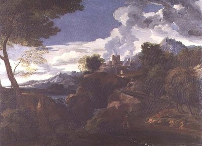 Maisema palavan kaupungin kanssa tekijältä Jean Francois I Millet