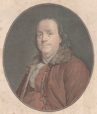 Benjamin Franklin, 1789. tekijältä Jean Francois Janinet