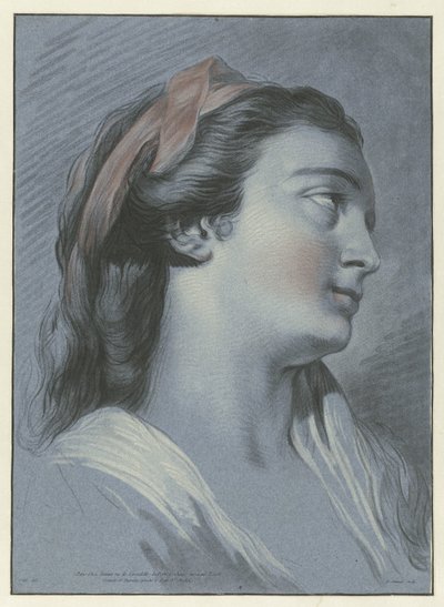 Nuoren naisen pää Tete de femme tekijältä Jean Francois Janinet