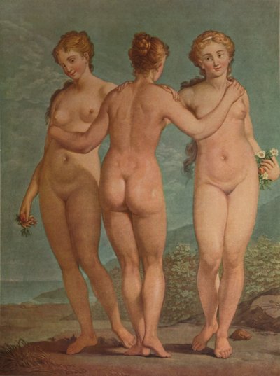 Les Trois Graces, Kolme armoa, c1785, 1913 tekijältä Jean Francois Janinet