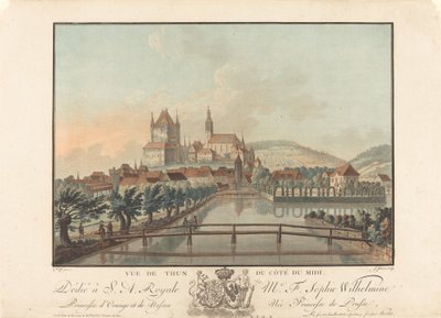 Näkymä Thunille Cote du Midistä, luultavasti vuodelta 1776. tekijältä Jean Francois Janinet