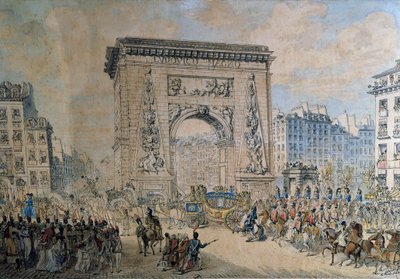 Pius VII:n tulo (paavi Luigi Barnabas Chiaramonti nimellä Pius VII tai Pius VII). tekijältä Jean Francois Leleu