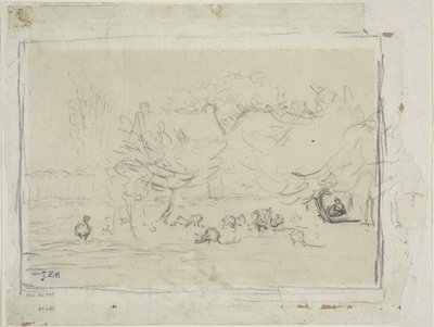 Hanhet pihalla tekijältä Jean Francois Millet