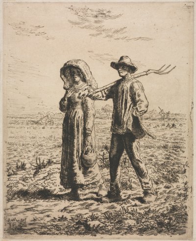 Menossa töihin. tekijältä Jean Francois Millet