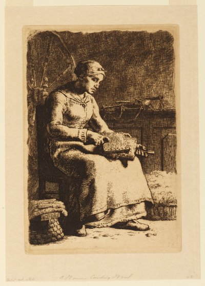 La Cardeuse (villakarstaja) tekijältä Jean Francois Millet