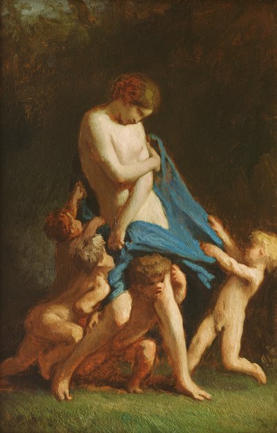 Love Triumphant, n. 1847-48 (öljy puulle) tekijältä Jean Francois Millet