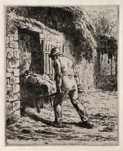 Talonpoika palaa lantakasasta tekijältä Jean Francois Millet