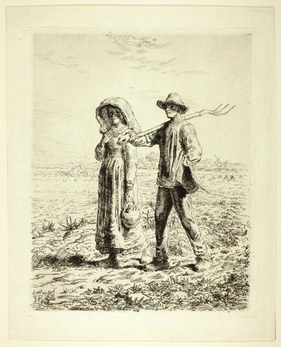 Talonpojat töihin tekijältä Jean Francois Millet