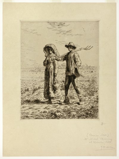 Talonpojat töihin tekijältä Jean Francois Millet