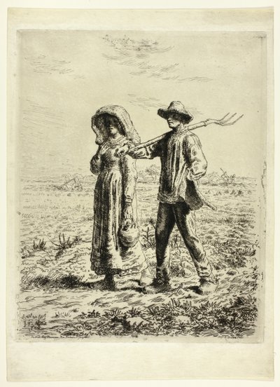 Talonpojat töihin tekijältä Jean Francois Millet