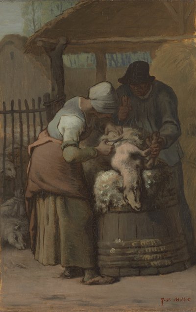 The Sheepshearers, 185761. tekijältä Jean Francois Millet