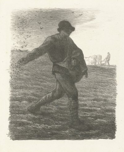 Kylväjä, 1851 tekijältä Jean Francois Millet