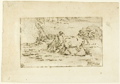 Kaksi lehmää tekijältä Jean-Francois Millet