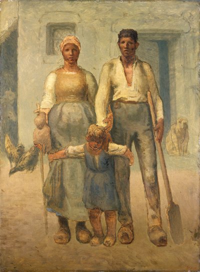 "Talonpoikaperhe", 1871-72 tekijältä Jean Francois Millet