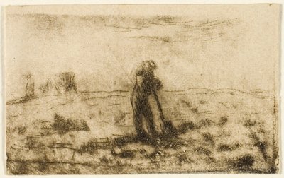 Nainen hengailla vaatteita tekijältä Jean Francois Millet