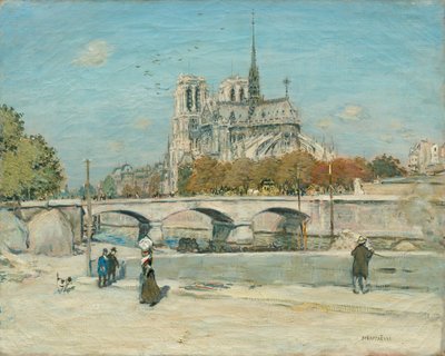 Notre Dame Quai de la Tournellesta katsottuna, noin 1897-1902 (öljy kankaalle). tekijältä Jean-Francois Rafaelli