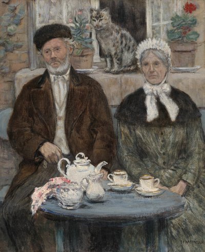 Iltapäivätee, c. 1880. tekijältä Jean Francois Raffaelli