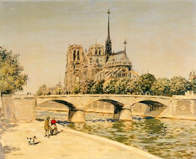 Notre Dame ja Seine tekijältä Jean Francois Raffaelli
