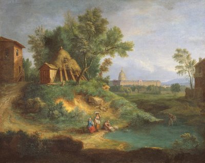 Hotel des Invalides, näkymä Grenouilleresta tekijältä Jean Francois, the Younger Millet