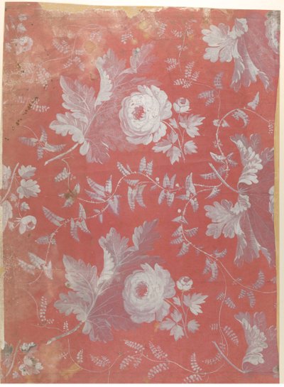 Suunnittelu kuviolliselle silkille, n. 1780-1825. tekijältä Jean François Bony.