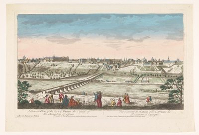 Gezicht op de stad Madrid Yleiskuva Madridin kaupungista, Espanjan kuningaskunnan pääkaupungista (otsikko esineessä) tekijältä Jean François Daumont