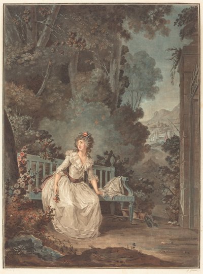 Nina, ou La Folle par amour (Nina tai Rakkauden vihainen nainen) tekijältä Jean François Janinet after Claude Hoin
