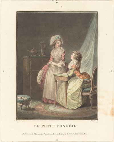 Pieni neuvo tekijältä Jean François Janinet after Nicolas Lavreince