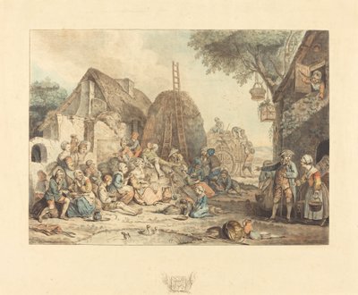 Harvesterien lounas tekijältä Jean François Janinet after Pierre Alexandre Wille