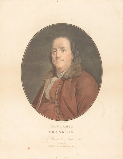 Benjamin franklin tekijältä Jean François Janinet and Joseph Siffred Duplessis