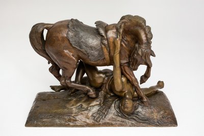 Haavoittunut Amazon, 1839. tekijältä Jean François Théodore Gechter