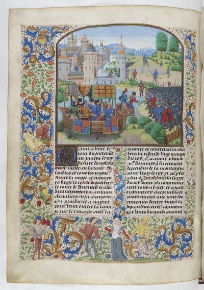 Jean Froissart, Chronicles, 154v, 12148 btv1b843838605hf336, alkuperäinen. tekijältä Jean Froissart