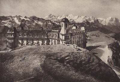 Hotel Rigi Kulm, näkymä Bernin Alpeille (m/v kuva) tekijältä Jean Gaberell