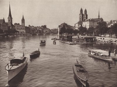 Sveitsi: Zürich Quaibruckesta (m/w kuva) tekijältä Jean Gaberell