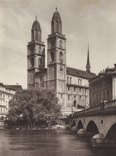 Sveitsi: Zürich, katedraali (m/v kuva) tekijältä Jean Gaberell