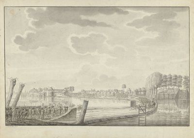 Hyökkäys Ouderkerk aan de Amsteliin, 1787 tekijältä Jean George Teissier (signed by artist)