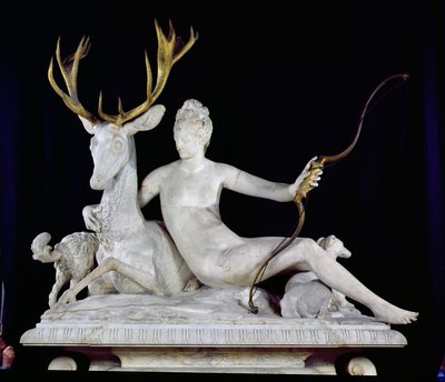 Diana hirven selässä (marmoria ja pronssia) (katso myös 148837) tekijältä Jean Goujon