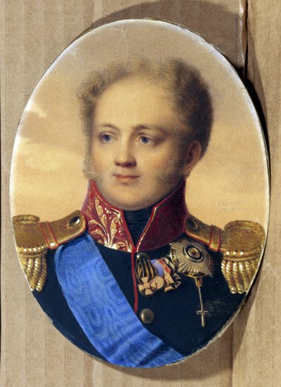 Venäjän keisari Aleksanteri I:n muotokuva (A. Pavlovich Romanov tekijältä Jean Henri Benner