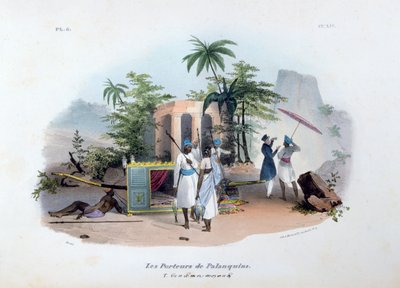 Palanquin Bearers, 1828 tekijältä Jean Henri Marlet