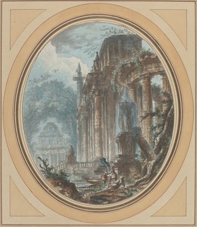 Garden Capriccio antiikin raunioilla tekijältä Jean-Henry-Alexandre Pernet