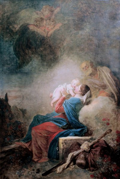 Ranska: Le Repos de la Sainte Famille tekijältä Jean Honore Fragonard