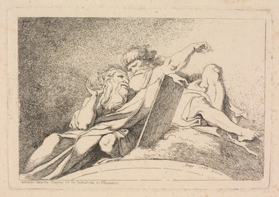 Kaksi profeettaa tekijältä Jean Honoré Fragonard after Annibale Carracci