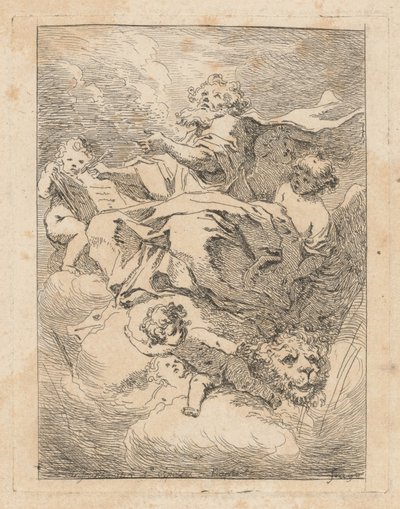 Pyhä Markus tekijältä Jean Honoré Fragonard after Giovanni Lanfranco
