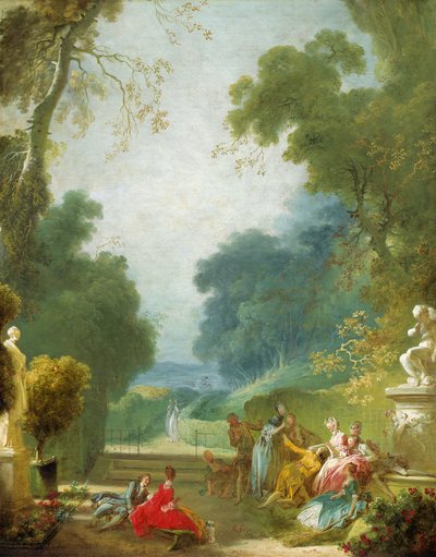 Kuumien simpukoiden peli, n. 1775-1780 tekijältä Jean Honore Fragonard