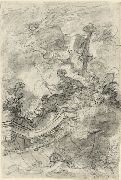 Astolfo purjehtii Andronican ja Sofrosinan kanssa. tekijältä Jean Honore Fragonard